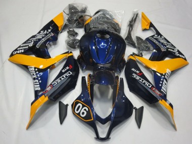 2007-2008 Honda CBR600RR Motorcycle Fairings - Orange Blue Glossy Black Canada