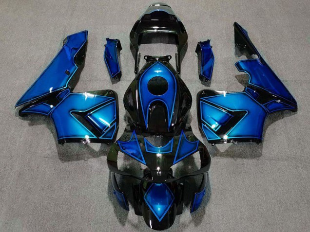 2003-2004 Honda CBR600RR Motorcycle Fairings - Blue Glossy Black Canada