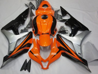 2007-2008 Honda CBR600RR Motorcycle Fairings - Silver Orange Glossy Black OEM Style Canada
