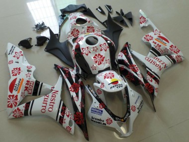 2007-2008 Honda CBR600RR Motorcycle Fairings - White Red Black Nastro Azzurro Canada