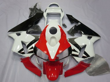 2003-2004 Honda CBR600RR Motorcycle Fairing - White Red Glossy Black Canada