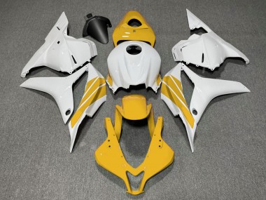 2009-2012 Honda CBR600RR Motorcycle Fairings - White Yellow Stripe Canada