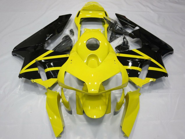 2003-2004 Honda CBR600RR Motorcycle Fairings - Yellow Glossy Black OEM Style Canada