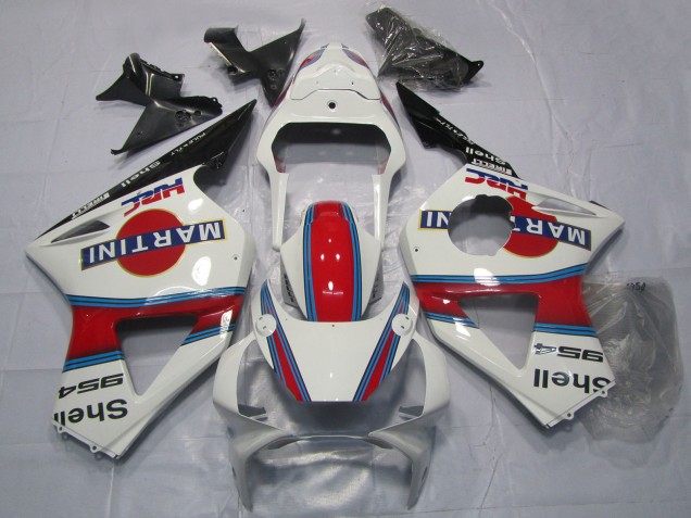 2002-2003 Honda CBR954RR Motorcycle Fairings - White Red Black Martini Canada