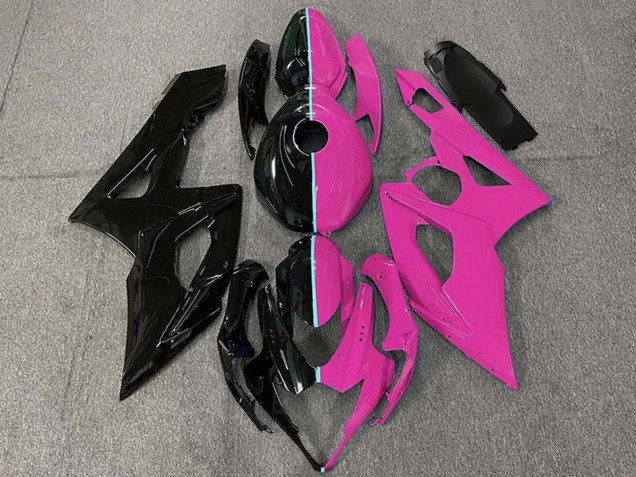 2005-2006 Suzuki GSXR 1000 Motorcycle Fairings - Glossy Black and Pink Canada