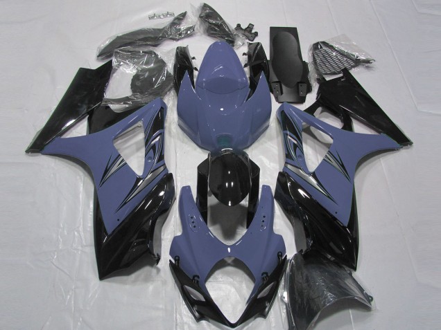 2007-2008 Suzuki GSXR 1000 Motorcycle Fairings - Dark Blue Glossy Black Canada