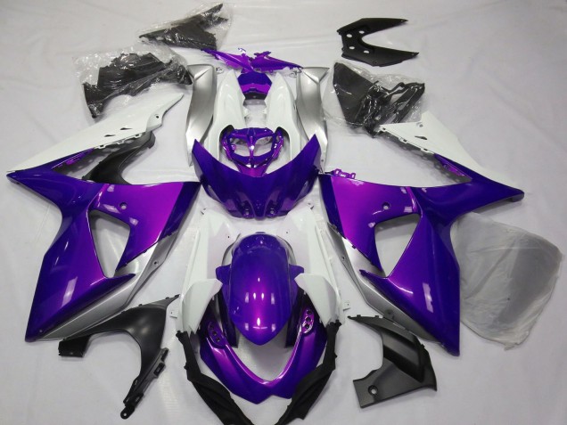 2009-2016 Suzuki GSXR 1000 Motorcycle Fairings - Purple White Canada