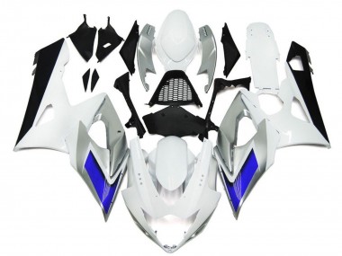 2005-2006 Suzuki GSXR 1000 Motorcycle Fairings - Glossy White Silver Blue Canada
