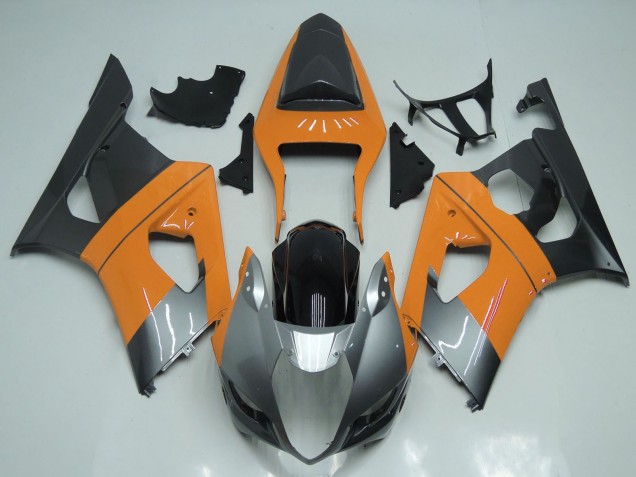 2003-2004 Suzuki GSXR 1000 Motorcycle Fairings - Light Orange Silver Black Canada