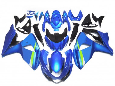 2009-2016 Suzuki GSXR 1000 Motorcycle Fairings - Blue Green Black Canada