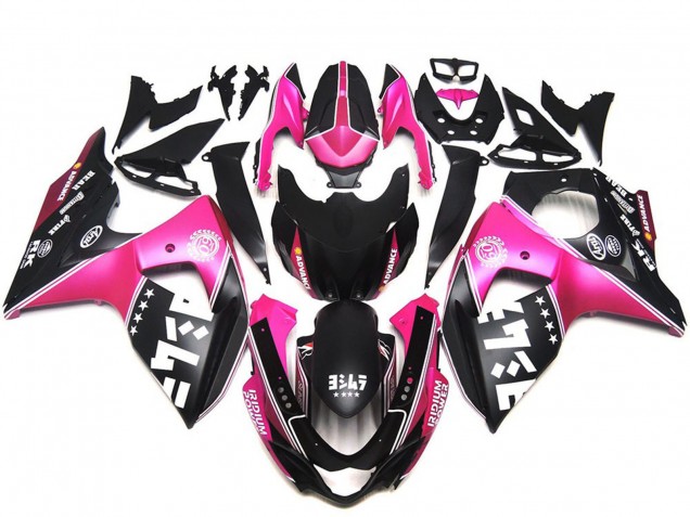 2009-2016 Suzuki GSXR 1000 Motorcycle Fairings - Pink Black Canada