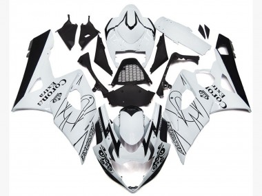 2005-2006 Suzuki GSXR 1000 Motorcycle Fairings - White Black Corona OEM Style Canada
