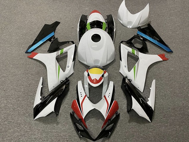 2007-2008 Suzuki GSXR 1000 Motorcycle Fairings - White Red Yellow Blue Black Racing Canada