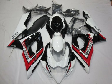 2005-2006 Suzuki GSXR 1000 Motorcycle Fairings - White Red Black Yoshimura Canada