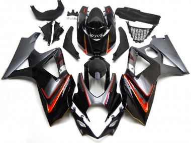 2007-2008 Suzuki GSXR 1000 Motorcycle Fairings - Glossy Black Red Silver Canada