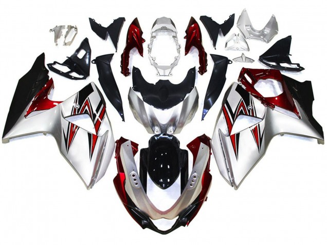 2009-2016 Suzuki GSXR 1000 Motorcycle Fairings - Silver Red Black Canada