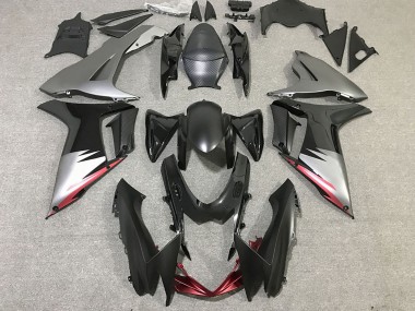 2011-2024 Suzuki GSXR 600 / GSXR 750 Motorcycle Fairings - Grey Silver Glossy Black Canada