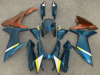 2011-2024 Suzuki GSXR 600 / GSXR 750 Motorcycle Fairings - Light Blue Orange White Yellow Canada