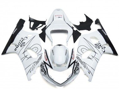 2001-2003 Suzuki GSXR 600 / GSXR 750 Motorcycle Fairing - White Black Corona Alstare Canada