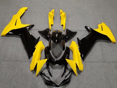 2011-2024 Suzuki GSXR 600 / GSXR 750 Motorcycle Fairings - Yellow Glossy Black Canada