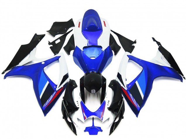 2006-2007 Suzuki GSXR 600 / GSXR 750 Motorcycle Fairings - Blue White Red Glossy Black OEM Style Canada