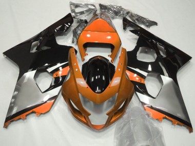 2004-2005 Suzuki GSXR 600 / GSXR 750 Motorcycle Fairings - Orange Silver Black Canada
