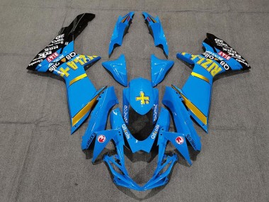 2011-2024 Suzuki GSXR 600 / GSXR 750 Motorcycle Fairings - Blue Yellow Gold Black Rizla Canada
