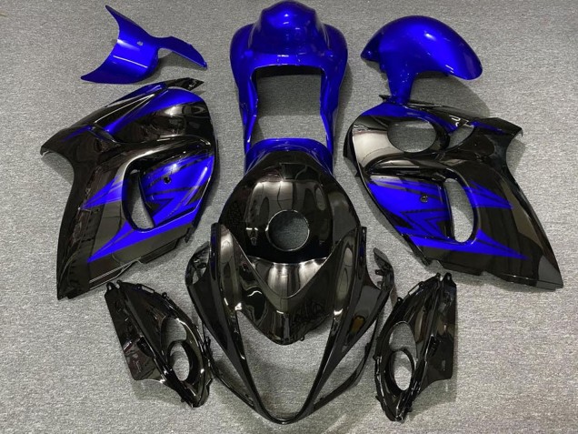 2008-2020 Suzuki GSXR 1300 Motorcycle Fairings - Glossy Black and Deep Blue Canada