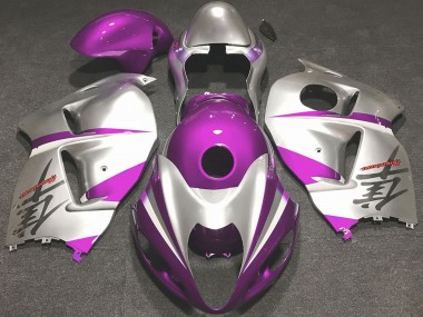 1996-2007 Suzuki GSXR 1300 Motorcycle Fairings - Glossy Pink and Silver Canada