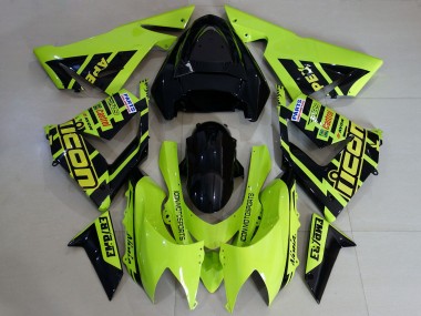 2004-2005 Kawasaki ZX10R Motorcycle Fairings - Custom High Viz Yellow Canada
