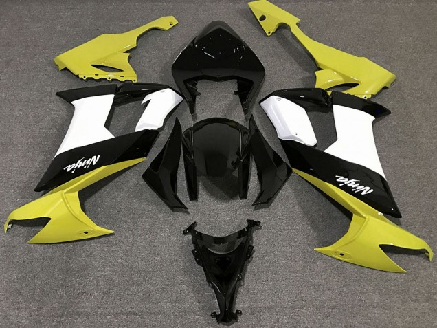 2008-2010 Kawasaki ZX10R Motorcycle Fairings - Glossy Yellow Black and White Canada