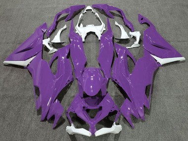 2019-2022 Kawasaki ZX6R Motorcycle Fairing - White Purple Canada
