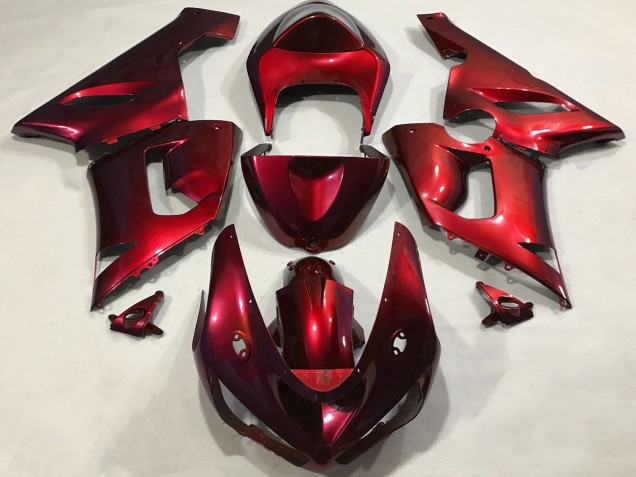 2005-2006 Kawasaki ZX6R Motorcycle Fairings - Metallic Red Canada