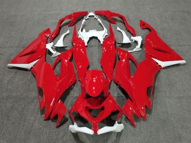 2019-2022 Kawasaki ZX6R Motorcycle Fairings - White Red Canada
