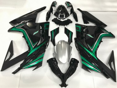 2013-2024 Kawasaki Ninja 300 Motorcycle Fairings - Glossy Black Emerald Green Canada