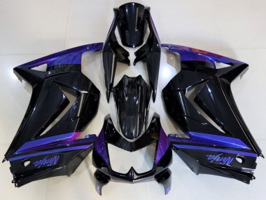 2008-2012 Kawasaki Ninja 250 Motorcycle Fairings - Blue Glossy Black Canada
