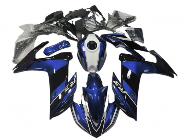 2015-2018 Yamaha R3 Motorcycle Fairings - Blue White Glossy Black Canada