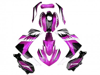 2015-2018 Yamaha R3 Motorcycle Fairings - Pink White Glossy Black Shark Canada