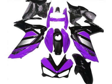 2015-2018 Yamaha R3 Motorcycle Fairings - Purple Silver Glossy Black Canada
