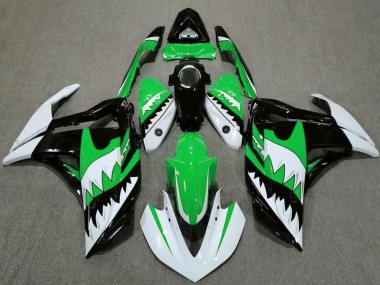 2015-2018 Yamaha R3 Motorcycle Fairings - White Green Black Shark Canada
