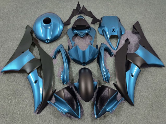 2008-2016 Yamaha R6 Motorcycle Fairings - Blue Matte Black Canada