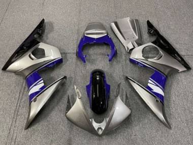2003-2004 Yamaha R6 Motorcycle Fairings - Silver Blue Glossy Black Canada