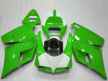 1993-2005 Ducati 916 Motorcycle Fairings - Green White Glossy Black Performance Canada