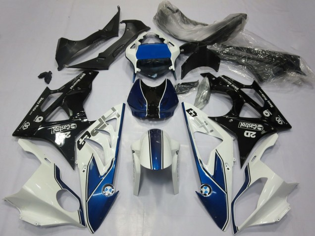 2017-2018 BMW S1000RR Motorcycle Fairings - White Blue Glossy Black Canada