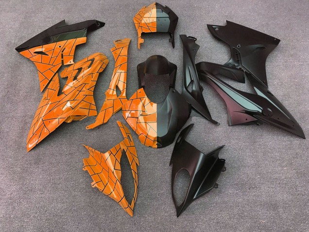 2015-2016 BMW S1000RR Motorcycle Fairings - Orange Matte Black Split Canada