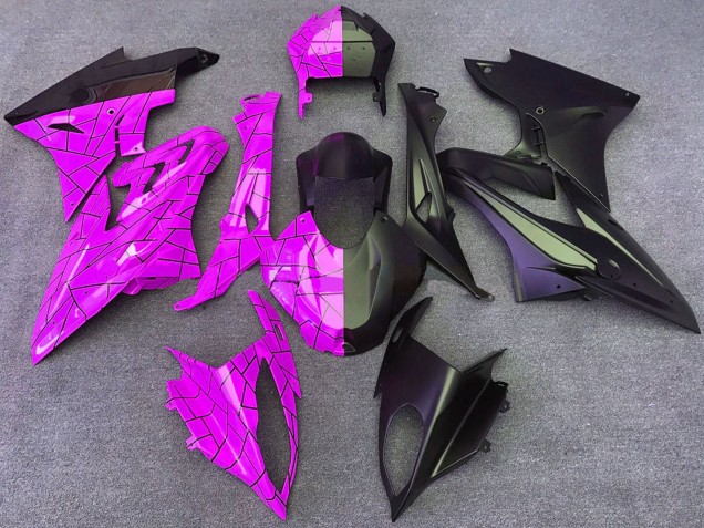 2015-2016 BMW S1000RR Motorcycle Fairings - Pink Matte Black Split Canada