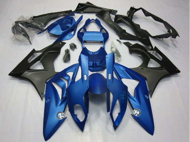 2009-2014 BMW S1000RR Motorcycle Fairing Kits - Blue Matte Black Canada
