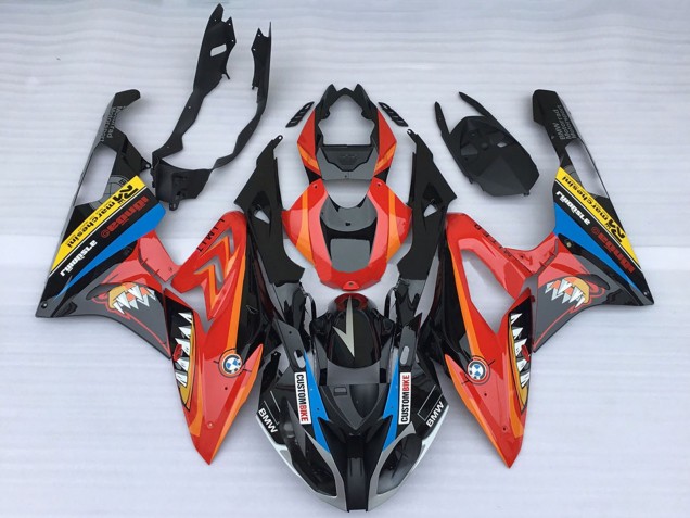 2015-2016 BMW S1000RR Motorcycle Fairings - Red Glossy Black Shark Canada