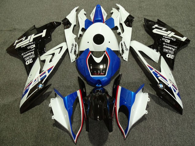 2009-2014 BMW S1000RR Motorcycle Fairings - White Red Blue Glossy Black HP Canada