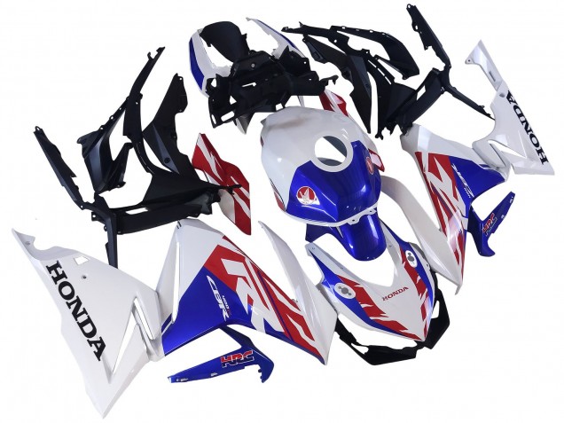 2022 Honda CBR400R Motorcycle Fairing - White Red Blue Canada
